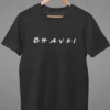 Powerful Bhavki Marathi Printed T-Shirt In Black