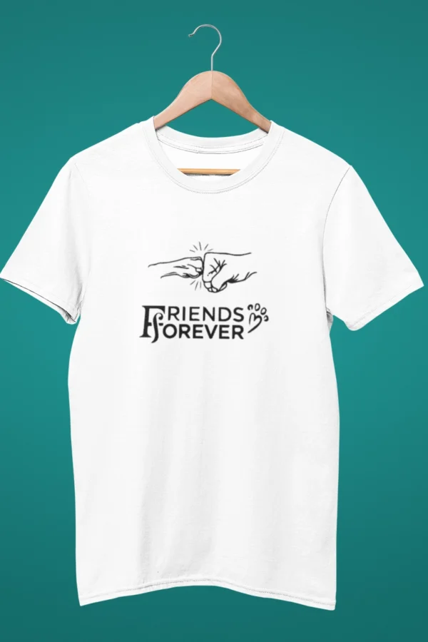 Friends Forever Pet Lovers' T-Shirt White