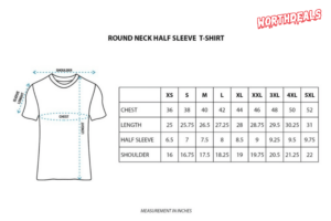 MEN T-shirt Size Chart